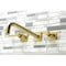 Kingston Brass KS6057DL Wall Mount Tub Faucet, Brushed Brass KS6057DL - alternate 2